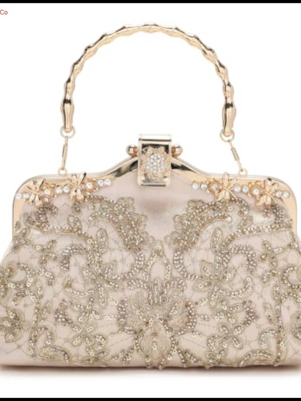 Beaded Sequin Clutch Evening Bag Vintage 1920s Formal Wedding Bridal